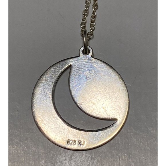 RJ Graziano I love you to the moon and back sterling silver pendant necklace 925 - Picture 3 of 5
